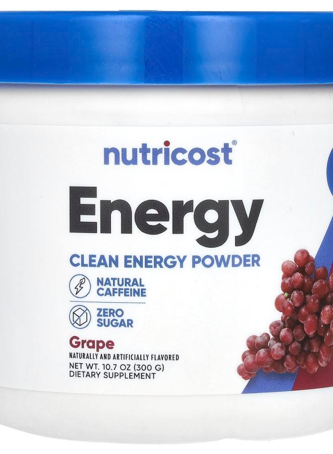 Energy Clean Energy Powder Grape 10.7 oz (300 g)