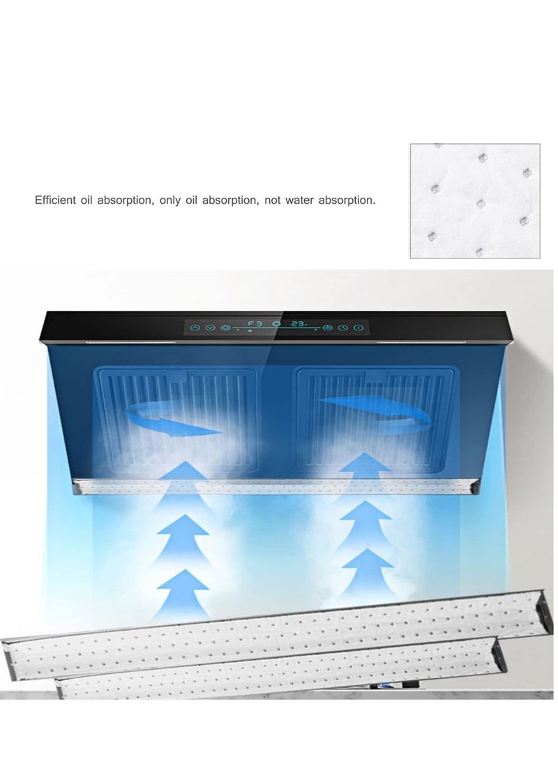 Excefore Range Hood Filter Paper, 30Pcs Range Hood Oil Absorbing Paper, Hood Grease Filters, Universal Disposable Kitchen Range Hood Oil-absorbing Paper with Impermeable Membrane - Image 3