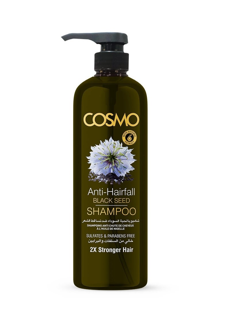 COSMO Anti Hairfall Black Seed Shampoo Sulfates And Parabens Free 1000Ml 