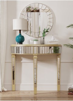 Half Moon Glass Console Table