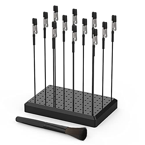 Actekart Painting Stand Base Holder and 12PCS Alligator Clip Sticks Set (with Sturdy Rubber Tips) Modeling Tools for Airbrush Spray, for Gundam Hobby Model Parts Assemble, for DIY Card Photo Memo - Image 1