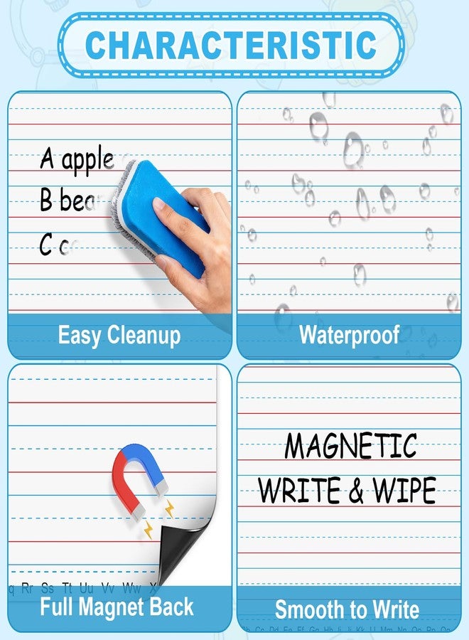 LUHEAGU Magnetic Handwriting Paper for Whiteboard - 17" x 23" Large Primary Lined Dry Erase Sheet, Reusable Giant Writing Notebook Poster for Classroom, Teacher Resource for Kids Learning & Early Writing - Image 4
