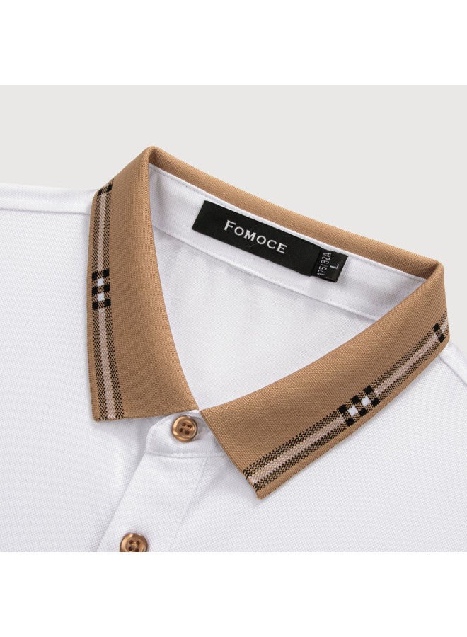 Fomoce men's Casual Comfort Short-sleeve Polo Shirt For Spring/summer - Image 4