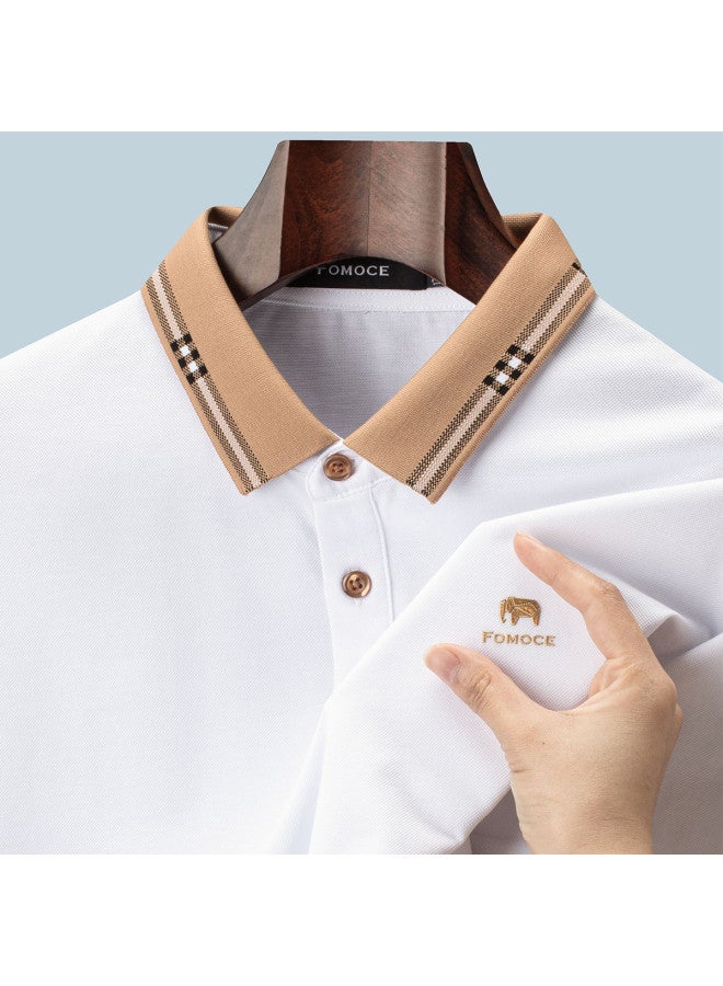 Fomoce men's Casual Comfort Short-sleeve Polo Shirt For Spring/summer - Image 3