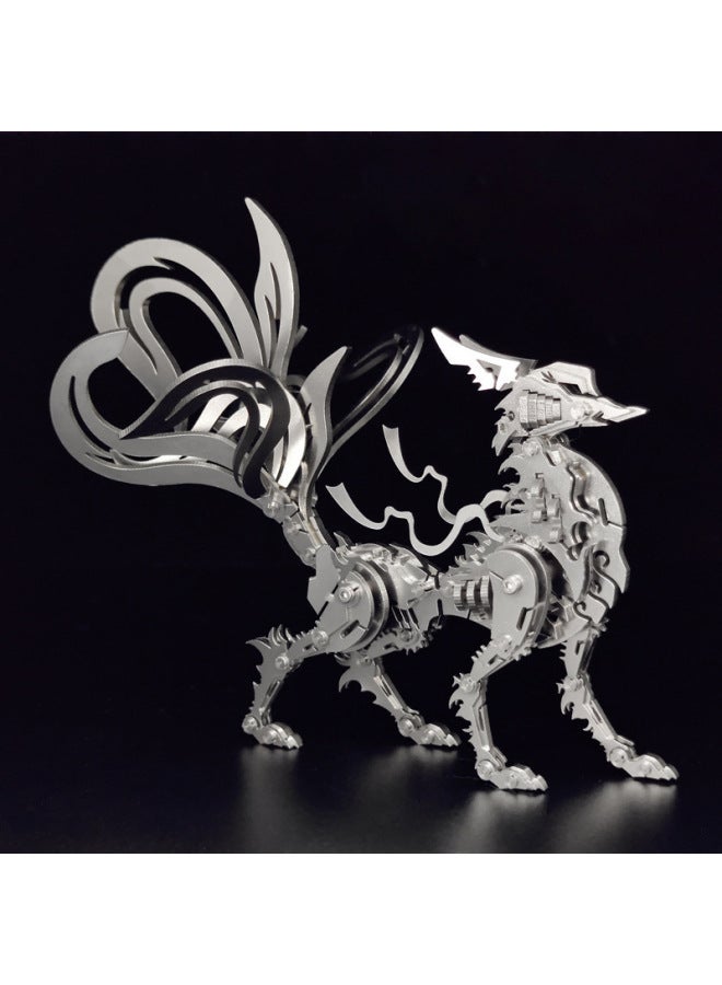 Steel Warcraft Nine-tailed Fox 3d Metal Assembly Model Puzzle Mechanical Assembly Handmade Difficulty Children's Creative Toys-Color:【Destroy Mongolian Bird】 Diy/Finished Product Please Note - Image 3