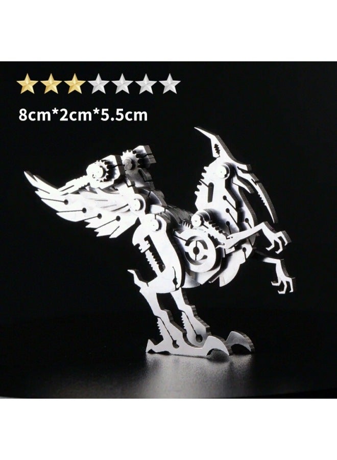 Steel Warcraft Nine-tailed Fox 3d Metal Assembly Model Puzzle Mechanical Assembly Handmade Difficulty Children's Creative Toys-Color:【Destroy Mongolian Bird】 Diy/Finished Product Please Note - Image 1