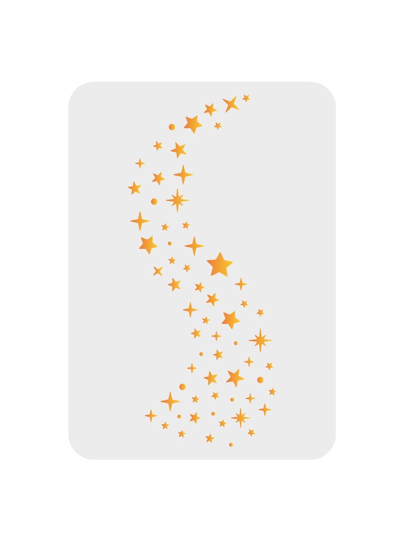 FINGERINSPIRE - FINGERINSPIRE Stars Stencils 11.7x8.3 inch Galaxy Stencils Plastic Twinkle Star Stencils Templates Reusable Stars Pattern Stencils DIY Stars Home Decor Stencil for Painting on Wood Floor Wall - Image 1