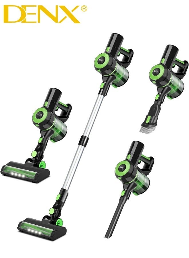 Denx Cordless Vacuum Cleaner, 8-in-1 Stick Vacuum Cleaner with Super Suction, 10Kpa Powerful Suction Vacuum with 35 Mins Runtime Detachable Battery, Vacuum Cleaners for Hardwood Floor Pet Hair Green - Image 4