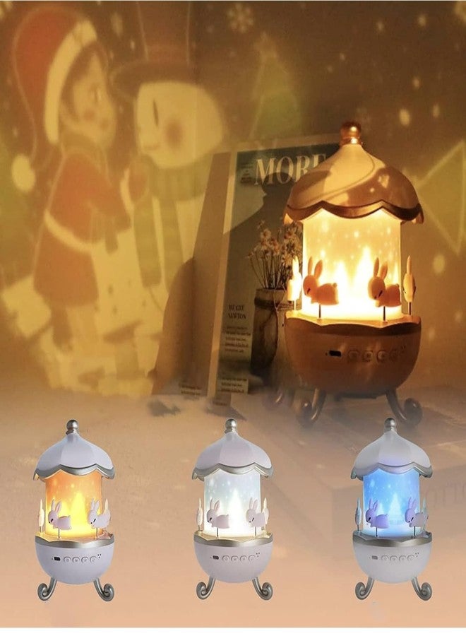 Richtots Premium Bunny Carousel Night Light Projector, 6 Set Films Rotating LED Lamp, Star Projection Light for A Magical Nursery Atmosphere, Rotatable Rabbit Night Lamp for Kids Room Decor - Image 5