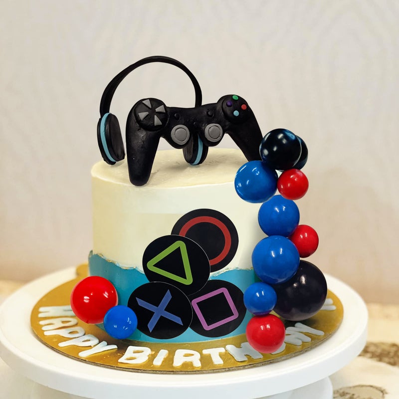 TOSPARTY 30 PCS Video game themes Cake Toppers  Headset Cake Decoration Ball   Controller Cake Decoration for Birthday Party Cake Decoration (Colour) - Image 3