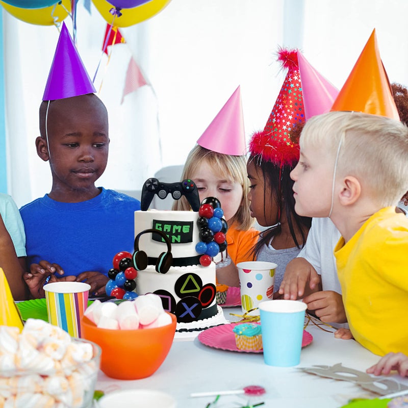 TOSPARTY 30 PCS Video game themes Cake Toppers  Headset Cake Decoration Ball   Controller Cake Decoration for Birthday Party Cake Decoration (Colour) - Image 4