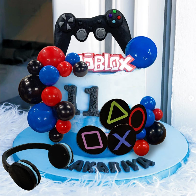 TOSPARTY 30 PCS Video game themes Cake Toppers  Headset Cake Decoration Ball   Controller Cake Decoration for Birthday Party Cake Decoration (Colour) - Image 5