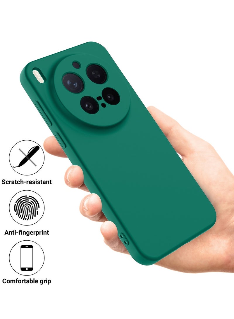 Wtech vivo X300 Pro 5G 2025 Soft Liquid Silicone Case Cover (MCRPSN) - Dark Green - Image 2