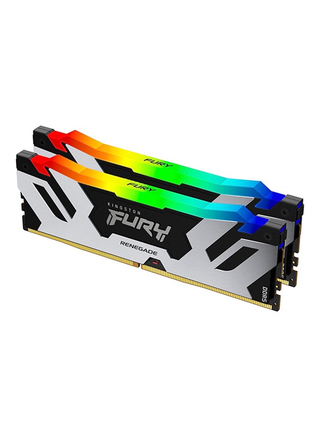 كينغستون ذاكرة ألعاب سطح المكتب FURY Renegade Black RGB XMP 64GB 6400MT/s DDR5 CL32 DIMM (مجموعة من 2) - KF564C32RSAK2-64 - Image 1