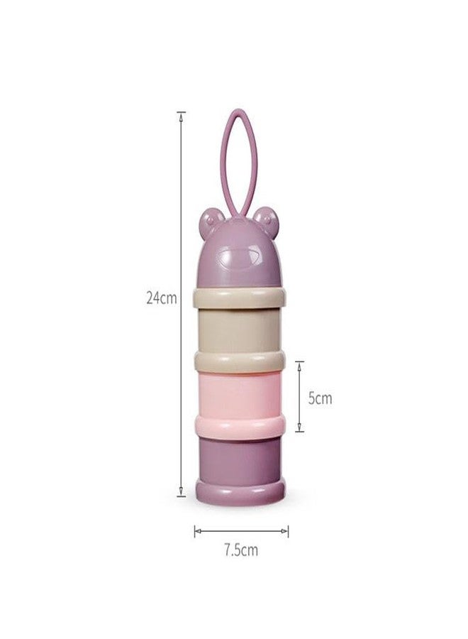 kokibebe' kokibebe Baby Milk Powder Dispenser Container – 3 Layer Portable Food Storage Box with Bear Cap, BPA-Free Baby Snack Box for Formula, Fruits & Nuts, Travel-Friendly and Leak-Proof Design - Image 3