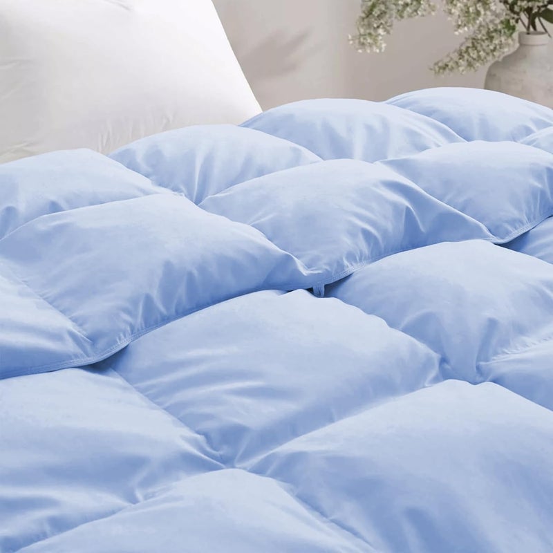 BEDDY FUSION Heavy Winter 600 GSM Comforter Single Size 60X90 600 GSM Microfiber Super Soft Fluffy for Winter ComforterRajaiDuvetBlanket Single Size Sky Blue Color - Image 3