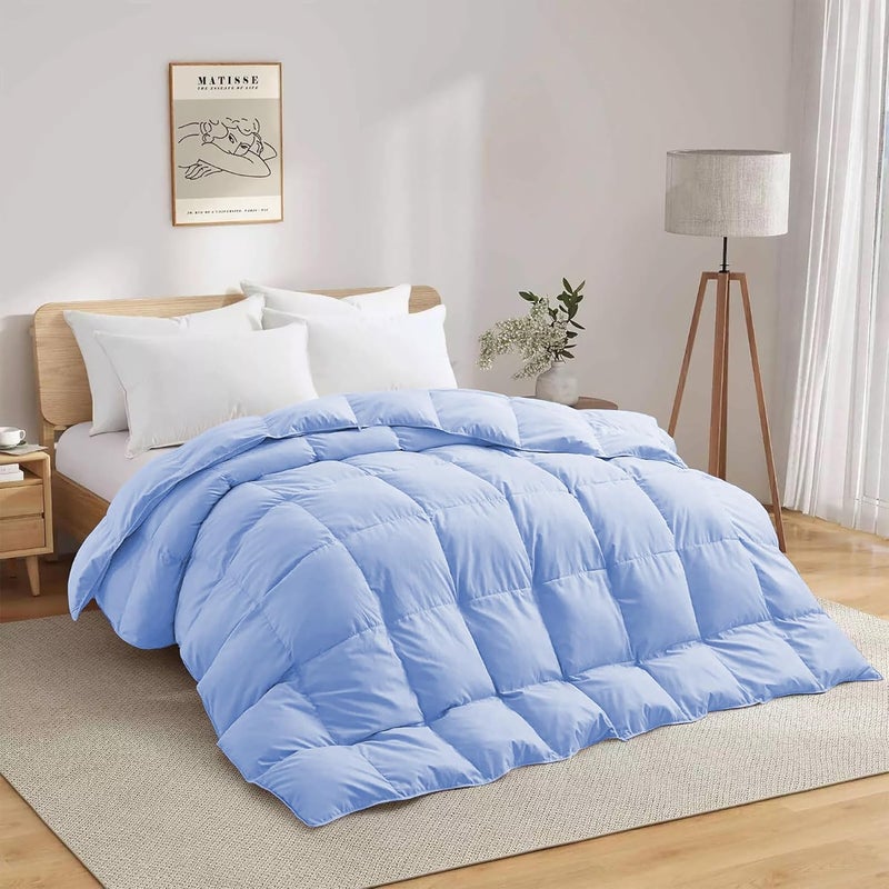 BEDDY FUSION Heavy Winter 600 GSM Comforter Single Size 60X90 600 GSM Microfiber Super Soft Fluffy for Winter ComforterRajaiDuvetBlanket Single Size Sky Blue Color - Image 2