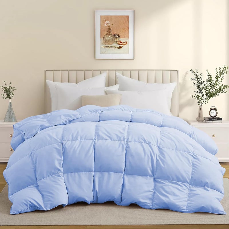 BEDDY FUSION Heavy Winter 600 GSM Comforter Single Size 60X90 600 GSM Microfiber Super Soft Fluffy for Winter ComforterRajaiDuvetBlanket Single Size Sky Blue Color - Image 1