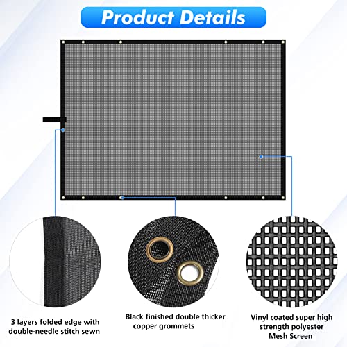 Jimen for TJ Sunshade, Mesh Sun Shade Bikini Top Compatible with Jeep Wrangler TJ 1997-2006 (Black) - Image 3