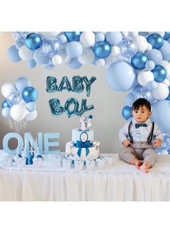 Blue And White Balloon Arch Garland Kit121 Pcs 5+12+18 Inch Blue White Baby Boy Balloons For Baby Shower Decorations Birthday Engagement Party Gender Reveal Balloons Decoration - pzsku/Z9736D697D7A1D64932C9Z/45/_/1698255399/f34f875c-fca3-407c-8124-95a916b04819