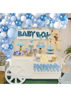 Blue And White Balloon Arch Garland Kit121 Pcs 5+12+18 Inch Blue White Baby Boy Balloons For Baby Shower Decorations Birthday Engagement Party Gender Reveal Balloons Decoration - pzsku/Z9736D697D7A1D64932C9Z/45/_/1698255403/afa87950-ca05-4bb4-ae30-ccb1b30a2b74