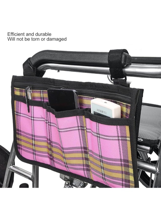 klarako Multifunctional Wheelchair Side Bag, Waterproof Storage Bag on Chair Side and Back, Wheelchair Armrest Accessories Storage Pouches for Olds and Disabled  - Image 5