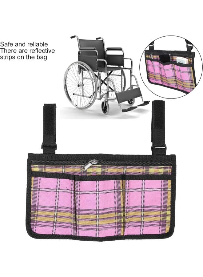 klarako Multifunctional Wheelchair Side Bag, Waterproof Storage Bag on Chair Side and Back, Wheelchair Armrest Accessories Storage Pouches for Olds and Disabled  - Image 2