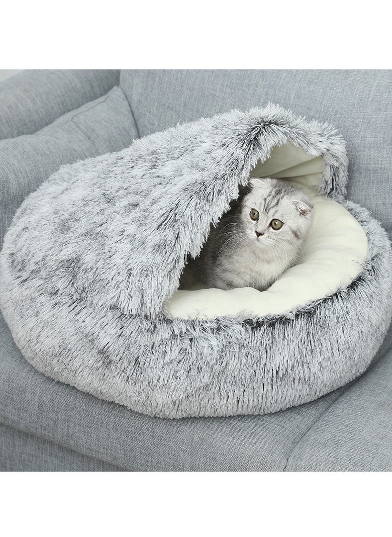 Soft Plush Elliptical Pet Bed For Dog And Cat Grey Large 50x50cm - pzsku/Z9736DFC734784976486AZ/45/_/1695887299/ad6dfc65-a619-43b5-b030-31e55568b045