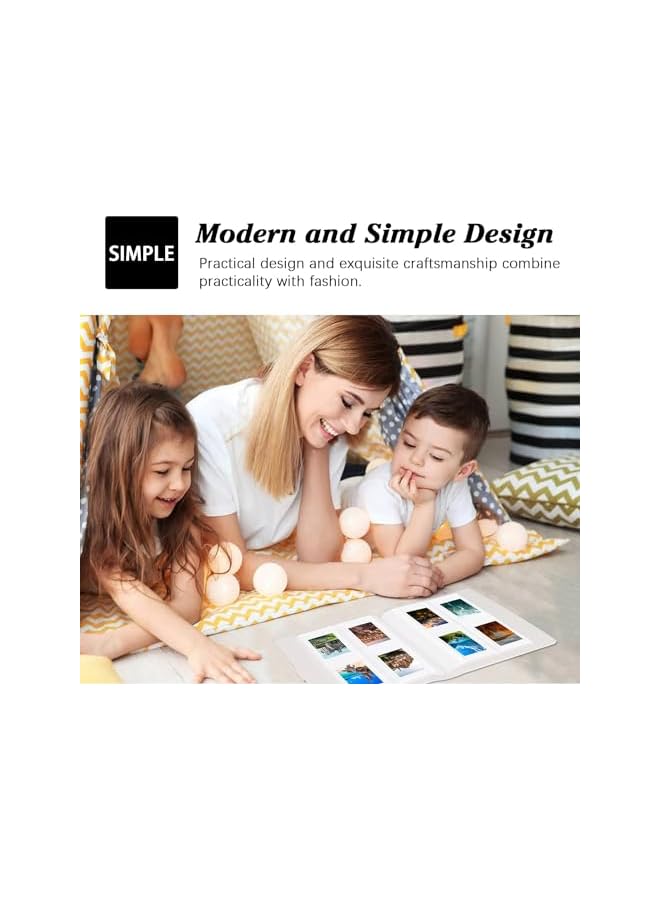 The Bros 256 Photos Album for Fujifilm Instax Mini Camera/Polaroid 2”x3” ZINK Pictures, 2x3 Photo Album Book for Fujifilm Instax Mini 11 12 evo 9 90 70 40 8 Instant Camera, For Instax Mini Instant Film (White) - Image 5