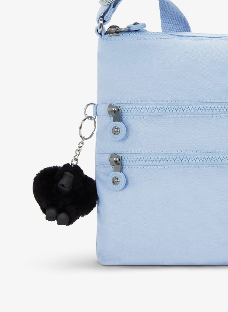 kipling Alvar Medium Shoulder Bag Across Body Cloudy Sky Blue - Image 2