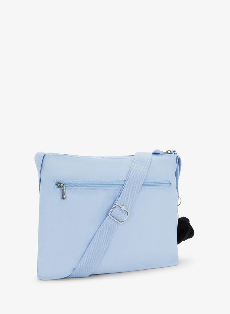 kipling Alvar Medium Shoulder Bag Across Body Cloudy Sky Blue - Image 4