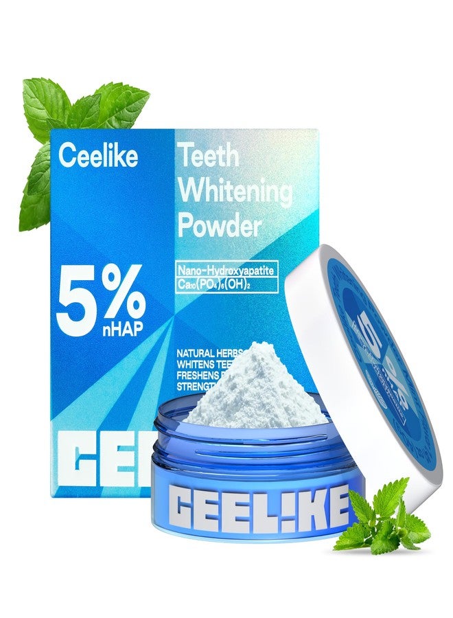 CEELIKE 5% Hydroxyapatite Tooth Whitening Powder – Strengthens Teeth & Gums, Whitening, Fluoride-Free, Ideal for Sensitive Teeth, 40g - Image 1