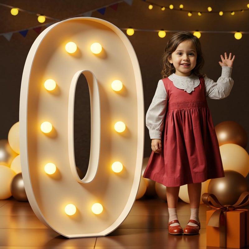 imprsv Marquee Numbers 4 Feet Tall Large Light Up Numbers 40th 50th 60th Birthday Decorations Women Men Big Yellow Light Outdoor Anniversary Decorations Balloon Arch Kit Party Backdrop 0 - Image 2