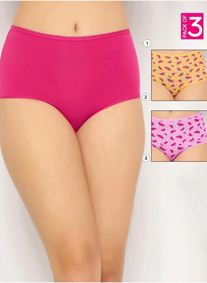 Clovia Clovia Pack of 3 - High Rise Hipster Briefs