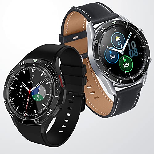 BaiHui Bezel Accessories Compatible Galaxy Watch 3 45mm Bezel, Stainless Steel Bezel Ring Adhesive Cover Anti Scratch Protection Cover for Galaxy Watch 4 Classic 46mm Bezel - Black - Image 5