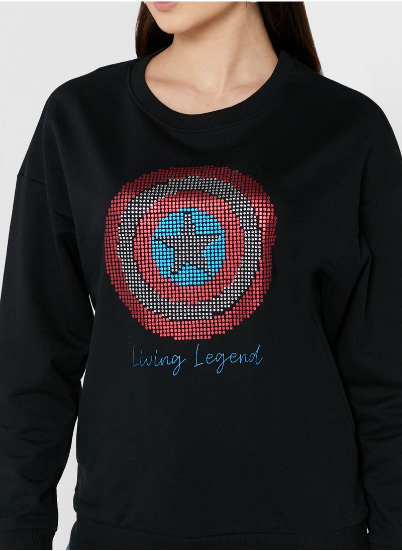 MARVEL Crew Neck Graphic Sweatshirt  - Image 3