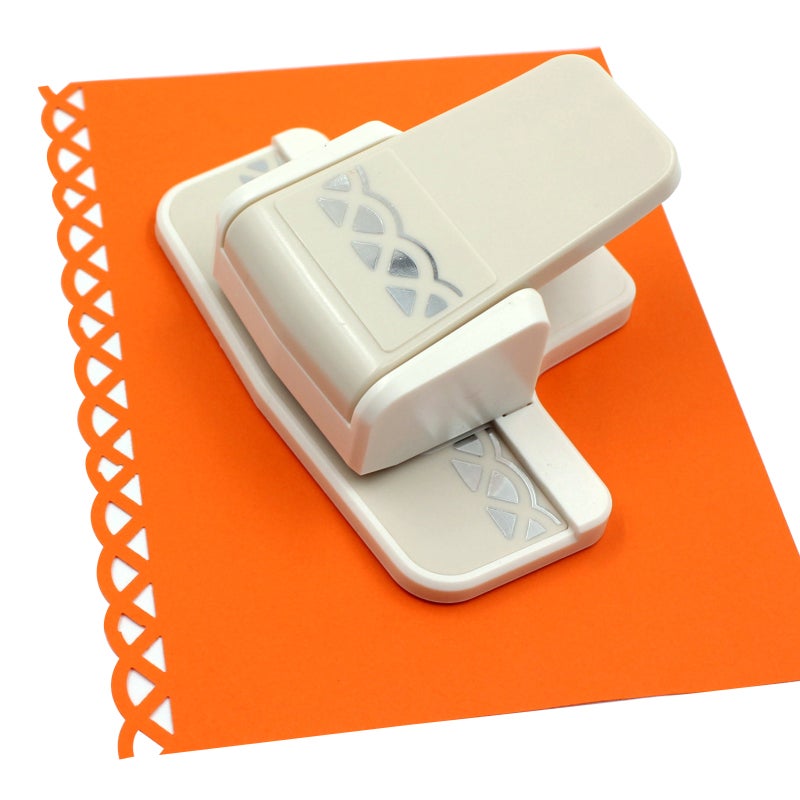 3 In 1 Tag Punch: ABS+Zinc Alloy Compact Easy-To-Use Tag Top Punch - 9 Diamond Plate Options Craft Paper Punch for Home School Paper Scrapbook Card Decor Projects - Image 1