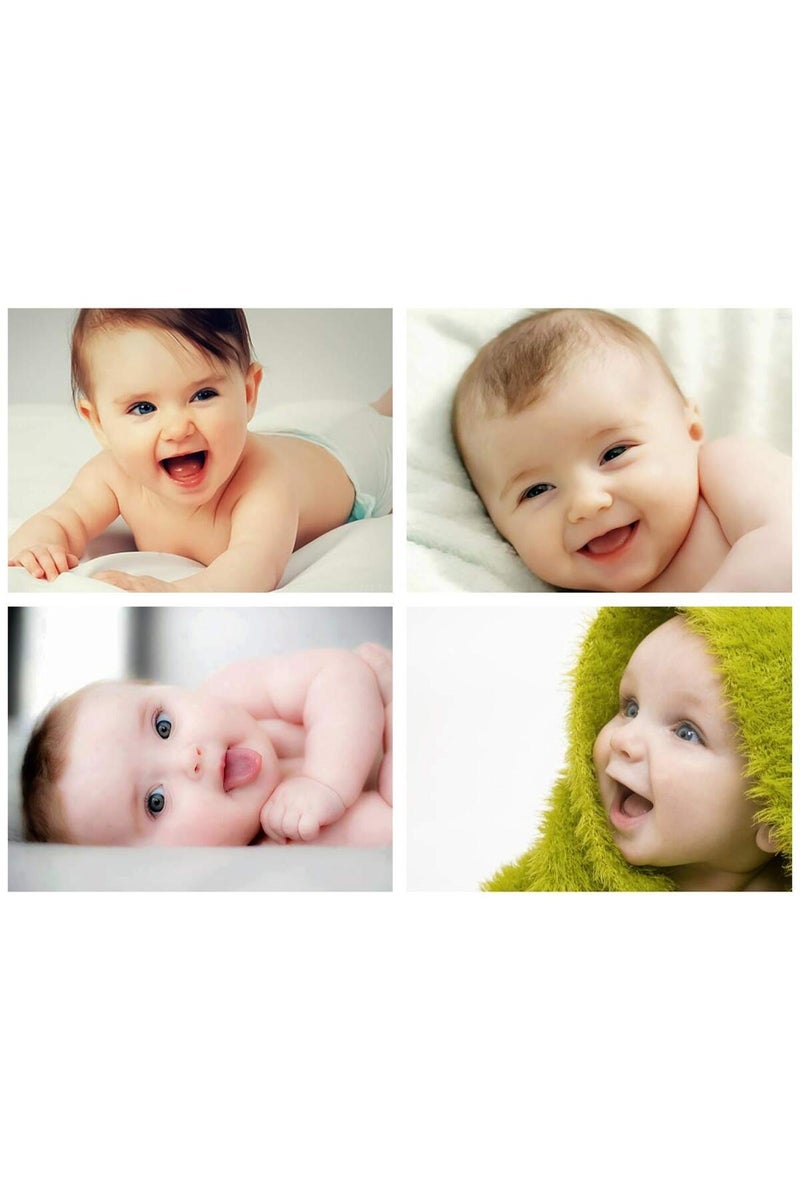 MANIAL HD Cute Baby Gloss Laminated Wall Posters (Combo Set of 4, 300GSM, 12x18in, Multicolor) - Image 1