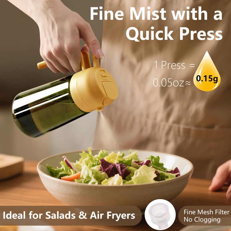 SWEET VIEW Olive Oil Dispenser and Oil Sprayer â€“ 16oz/470ml Glass Light-Proof Oil Pourer for Kitchen, Air Fryer, Cooking, Salad, and BBQ - Image 3