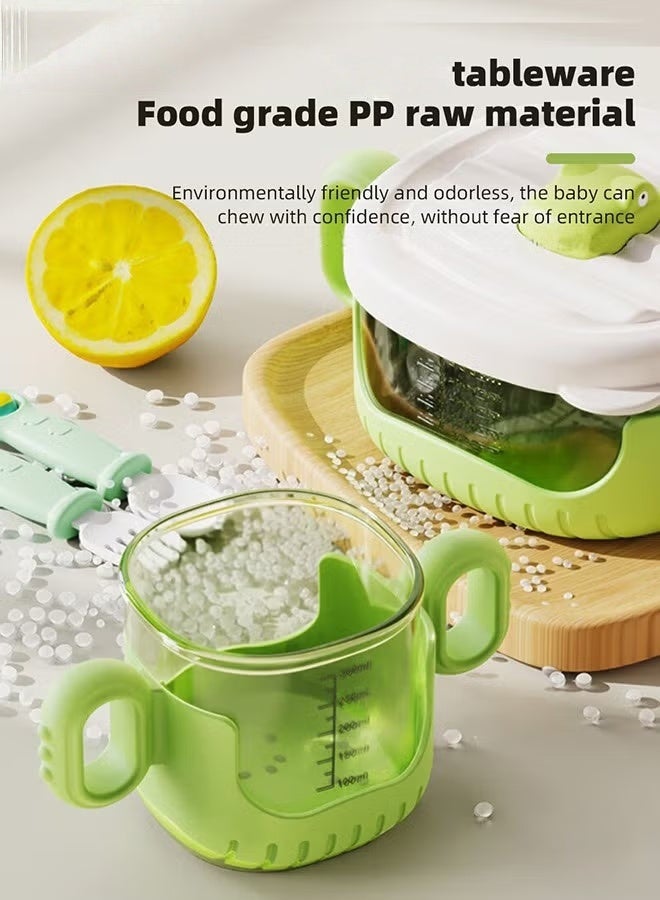 HOOKOR 4-Pieces Baby Feeding Set - Sippy Cup With Straw And Lid, Feeding Bowl, Spoon And Fork - Image 5