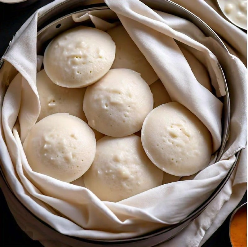 WUD 6pcs Idli Cloth for Steaming idlis, 12 x12 inch Square Shapes with Seamed Edges, Material - Unbleached Muslin Cotton - Image 5