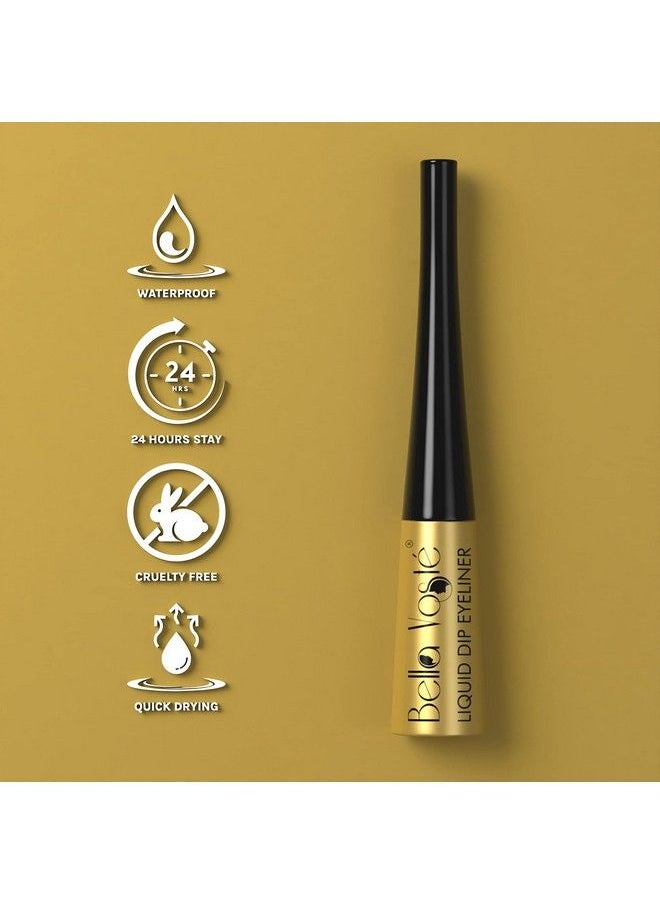 Bella voste - Liquid Eyeliner ; 24 Hr Long Stay ; Easy To Glide ; Waterproof ; Smudgeproof ; No Transfer ; Cruelty Free ; Made In India ;Glossy Gold (05) Glossy Finish - Image 1