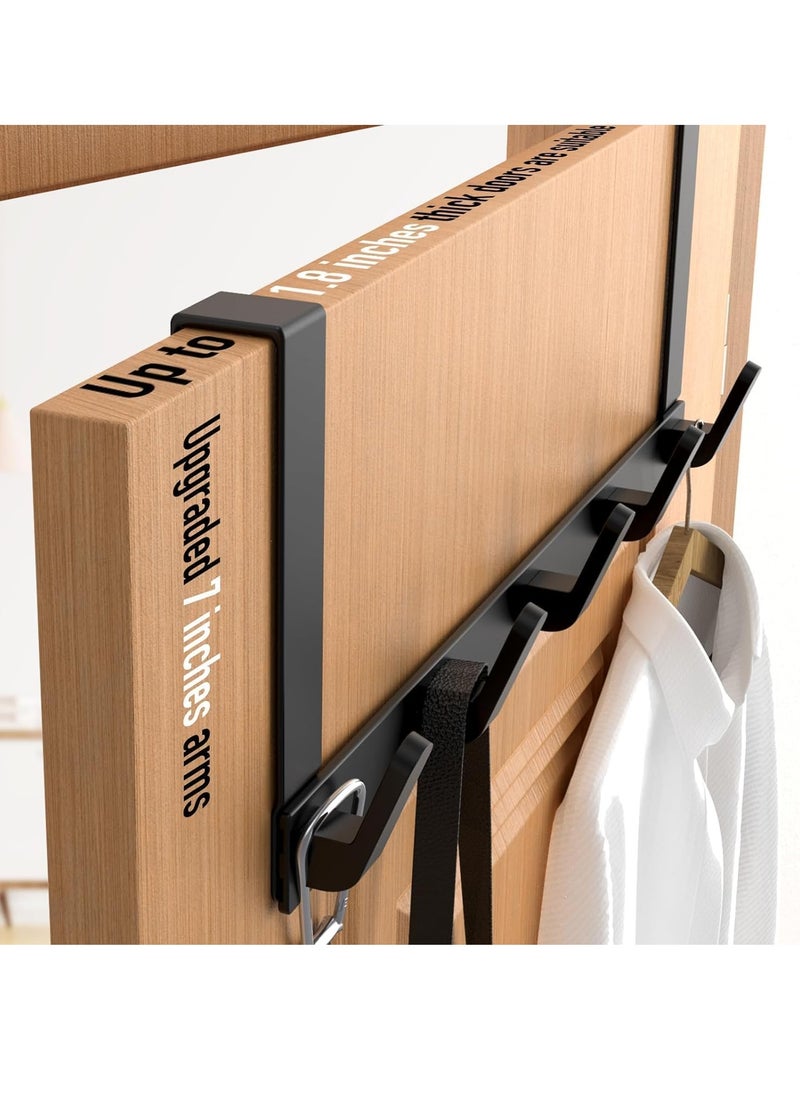 JOGAMS Over the Door Hook Rack with 5 Hooks Versatile Door Hanger for Coats Towels Bags Keys Ideal for Bathroom Bedroom Behind Back of Door  - Image 2