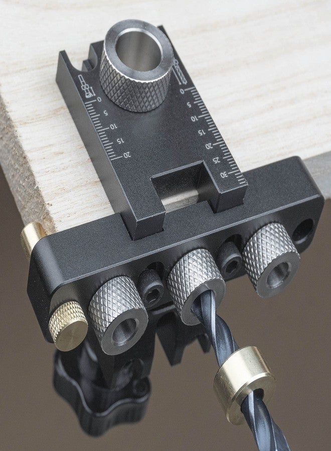 ViewReal 3-in-1 Dowel Jig Kit - Pocket Hole Jig with Adjustable Woodworking Drill Locator, 8/10/15mm Bits, Precision Guide for Furniture Assembly, DIY Projects, Durable Aluminum Alloy - Image 3