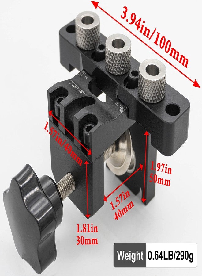 ViewReal 3-in-1 Dowel Jig Kit - Pocket Hole Jig with Adjustable Woodworking Drill Locator, 8/10/15mm Bits, Precision Guide for Furniture Assembly, DIY Projects, Durable Aluminum Alloy - Image 2
