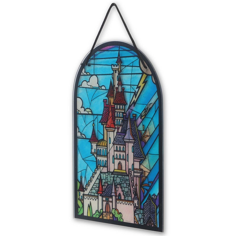 Open Road Brands Disney Beauty and the Beast Castle Hanging Acrylic Wall Decor - Beautiful Beauty and the Beast Wall Art for Home - Image 2