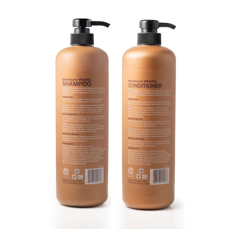 Cynos Moroccan Argan Oil Shampoo Conditioner1000Ml Combo Of 2 Ultra Moisturizing Formula For Men Women All Hair Types - Image 2