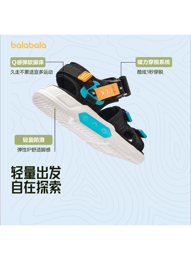 Balabala Magnetic Buckle Sandals For Boys, Beach Shoes, Sports Sandals For Girls, Breathable Summer Kids' Shoes With Sweat Absorption, Versatile Children's Athletic Sandals - Image 5