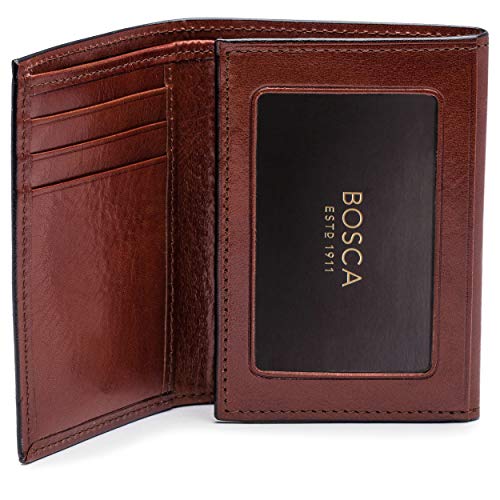 Bosca | Men’s Double I.D. Trifold Wallet w/RFID Blocking in Italian Old Leather - Image 3