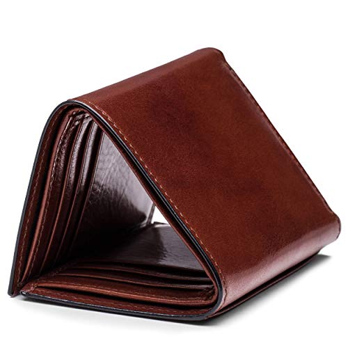 Bosca | Men’s Double I.D. Trifold Wallet w/RFID Blocking in Italian Old Leather - Image 2